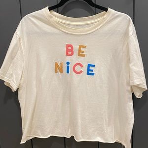 MIGHTY FINE TARGET cream be nice cropped top